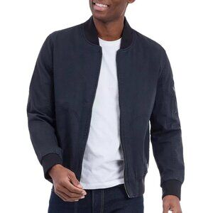 NWOT Lucky Brand Men's Size L Navy Bomber Jacket Full Zip